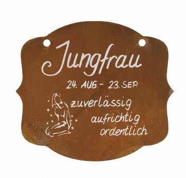 Sternzeichen "Jungfrau" | Rosttafel | H. 13 cm
